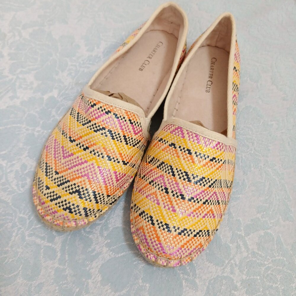 Charter Club Joey Multicolored Espadrille Flat Size 8M